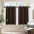 PONY DANCE Blackout Small Curtains 36 inch 2 Panels Set, Room Darkening Short by PONYDANCE