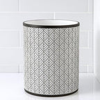 Allure Home Creation Shelby Resin Grey Multicolored Wastebasket Trash Can - Image 2