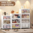 BROVIEW 300QT Extra Large Stackable Storage Bins, 75Gal Clear Plastic Closet - Image 4