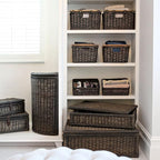 The Basket Lady Pole Handle Wicker Storage Basket, 16 in L x 12 in W x 8.25 in H - Image 5