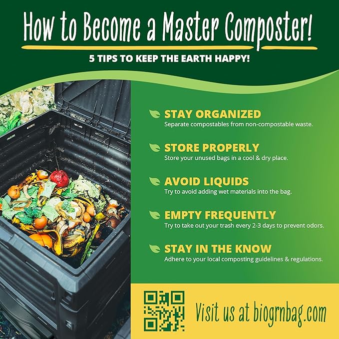 10-13 Gallon Compostable Trash Bags Drawstring 30 Bags Heavy Duty Extra Thick 1 - Image 7