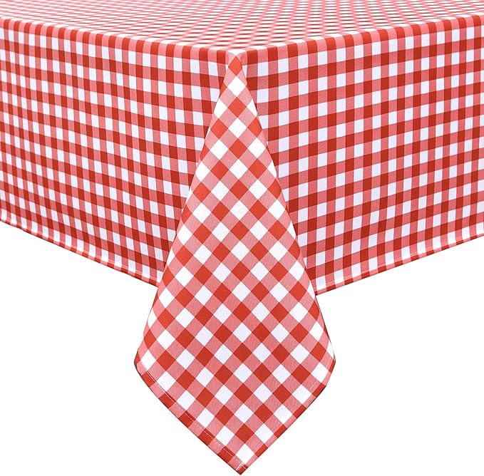 Classic Gingham Tablecloth Fabric by Essifunia