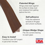 InstaTrim The Original Flexible Trim - 10ft Dark Brown 1/2" Wide Caulk Tape - - Image 2