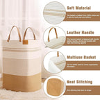 danpinera Large Laundry Hamper – 75L Tall Woven Cotton Storage Basket - Image 2