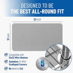 Shelf Liners for Wire Shelf System: Set of 5 in Graphite: 12 x 22 inch: Plastic - Image 2