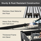 3 Tier Extra Large Stainless Steel Expandable Over The Sink Dish Drainer Drying - Image 2