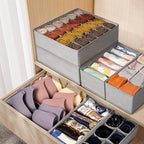 12 Pack Sock Underwear Drawer Organizer Dividers, 116 Cells Fabric Foldable - Image 5