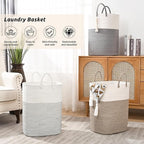 Woven Laundry Basket for Clothes, 65L Large Rectangle Laundry Hampers, Nursery - Image 6
