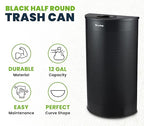 Alpine Half Round Trash Can Open Top - Image 4