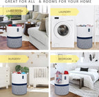 COMSE Extra Large Blanket Basket, Tall Woven Storage Basket, Nursery Hamper - Image 2