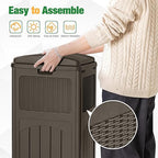 Flamaker 30 Gallon Trash Can, Resin Outdoor Garbage Can - Image 4