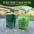 50-55 Gallon Compostable Trash Bags Flat-Top 12 Bags Heavy Duty 1.57 Mil 208.2 - Image 2