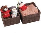 HOONEX Storage Baskets for Organizing, Decorative Round Paper Rope Woven - Image 5