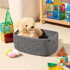 Small Storage Baskets for Organizing | Closet Organizer Bins | Shelf Toy Basket - Image 4