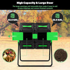 Compost Tumbler, Easy Assemble & Efficient Outdoor Compost Bin, 45 Gallon/170 - Image 3
