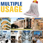 Matthew Cleaning Commercial Mop Head Replacement, 5 Inch Wide Headband - Image 7