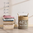 Laundry Hamper 62L, Large Laundry Basket - Image 6