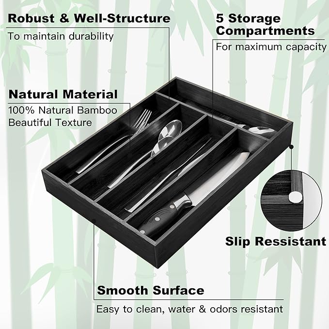 Bamboo Silverware Holder - Image 3