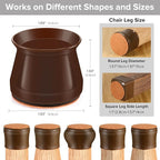 24PCS Upgraded Silicone Chair Leg Floor Protectors - Image 2