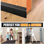 Premium 2 Pack Door Sweep for Bottom – Metal Gap Filler Draft Blocker, Weather - Image 8
