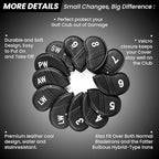 Amy Sport Golf Iron Head Covers Value 12 Pcs Set Thick Synthetic Leather - Image 2