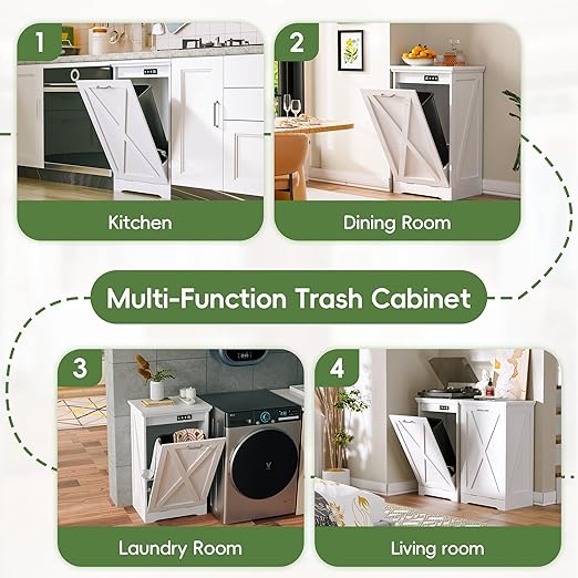 Betterhood Tilt Out Trash Can Cabinet, Hidden Trash Bin - Image 6