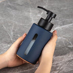 Enra Glass Hand Soap Dispenser, 12oz Navy Blue Liquid Bathroom Soap Dispenser - Image 6