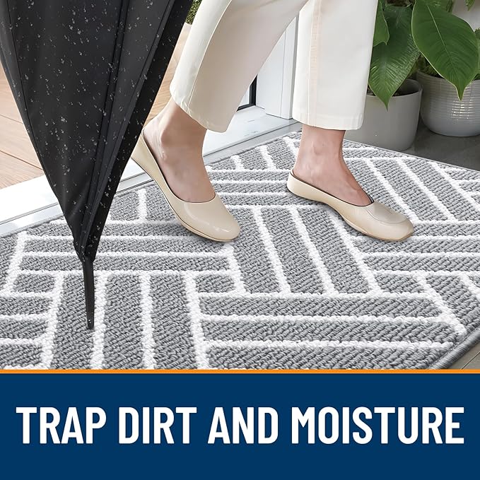 OLANLY Large Indoor Door Mat, 59x35 Inch, Dirt Resistant and Absorbent - Image 2