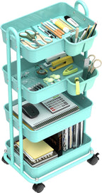 Simple Houseware 4-Tier Multifunctional Rolling Utility Cart - Image 2