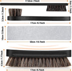 4 Pcs Horsehair Shine Shoes Brush Kit Polish Dauber Applicators Cleaning - Image 3