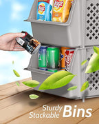 Skywin Plastic Stackable Storage Bins - Image 4