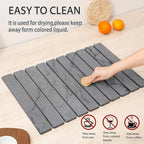 Stone Drying Mat for Kitchen Counter 24"×16", Large Dish Drying Mat - Image 2