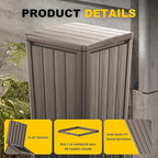 EasyUp Outdoor Trash Can with Lid, Waterproof and Sunscreen Resin Garbage Cans - Image 5