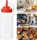 Condiment Squeeze Bottles Ketchup Dispenser, 2 Pack 16oz Squeeze Bottles - Image 6