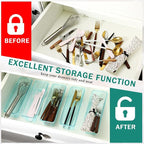 Maitys 12 Pcs Vanity Drawer Organizer 9 x 3 x 2 Inches Clear Plastic Utensil - Image 4