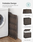 SONGMICS Laundry Hamper with Lid, 130L Clothes Hamper with 2 Removable Liner - Image 8