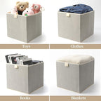 Storage Baskets, 11.8-Inch Woven Fabric Bins, Storage Cubes - Image 4