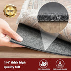 BAGAIL Felt and Natural Rubber Backing Rug Pads 1/4” Thick, 8 x 11 Ft Non Slip - Image 3