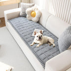OTOB Couch Covers for 3 Cushion Sofa Pet Friendly, Plush Fuzzy Non Slip Sofa by OTOB