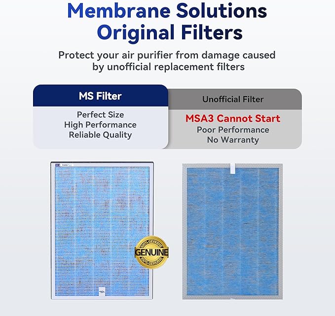 Membrane Solutions MSA3/MSA3S Genuine Air Filter Replacement 1 Pack, Upgraded - Image 8