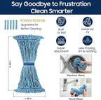 3 Packs Commercial Mop Head Replacement, Mop Heads Replacements – Heavy Duty - Image 2