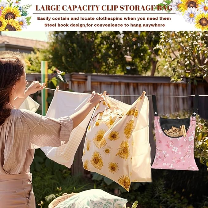Clothespin Bag, Hanging Laundry Bag, Clothes Lines - Image 5