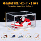 NYZE 12 Pack Acrylic Shoe Boxes Side Open, Shoe Storage Organizer - Image 2