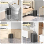 Bathroom Trash Can with Lid 2.6 Gallon Stainless Steel TrashCans Automatic - Image 7