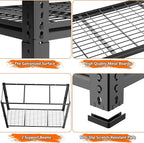 Storage Shelves Heavy Duty, 5-tier Adjustable Metal Industrial Utility Shelf - Image 6