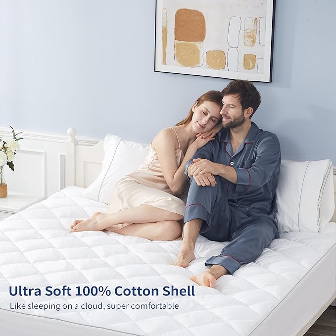 Sunflower Twin XL Mattress Pad Cover, Cotton Mattress Cover College Dorm - Image 3