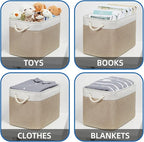 Temary Fabric Storage Baskets 2 Pack Decorative Storage Bins Basket - Image 4