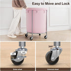 ELYKEN Laundry Basket with Wheels, 170L Rolling Laundry Hamper with Removable - Image 3
