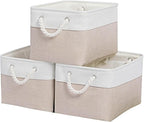 15x11x9.5 Inch Storage Baskets for Shelves, 3 Pack Storage Bins，Foldable by ISEMINGLA