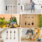 Broom Holder Wall Mount, Stainless Steel Heavy Duty Mop Holder Broom Mop Hanger - Image 7
